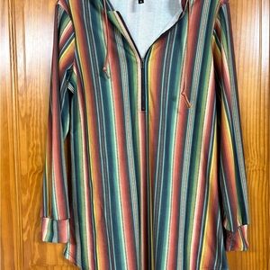 Crazy Train Colorful Striped Hoodie